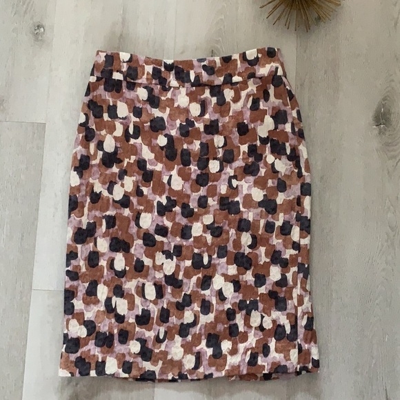 J‎ crew multicolor pencil skirt midi lavender brown - Picture 5 of 9